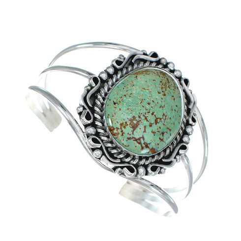 Authentic Kingman Turquoise Sterling Silver Navajo Cuff Bracelet NN20463